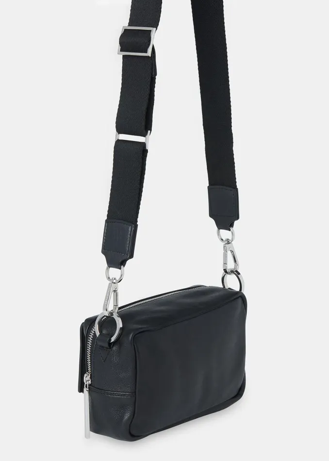 Women Leather Whistles Black Bibi Crossbody Bag