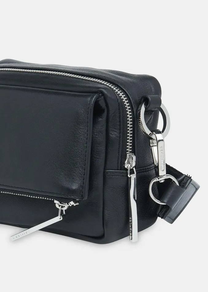 Women Leather Whistles Black Bibi Crossbody Bag