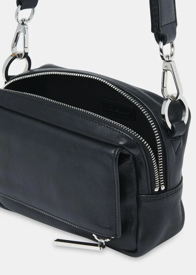 Women Leather Whistles Black Bibi Crossbody Bag