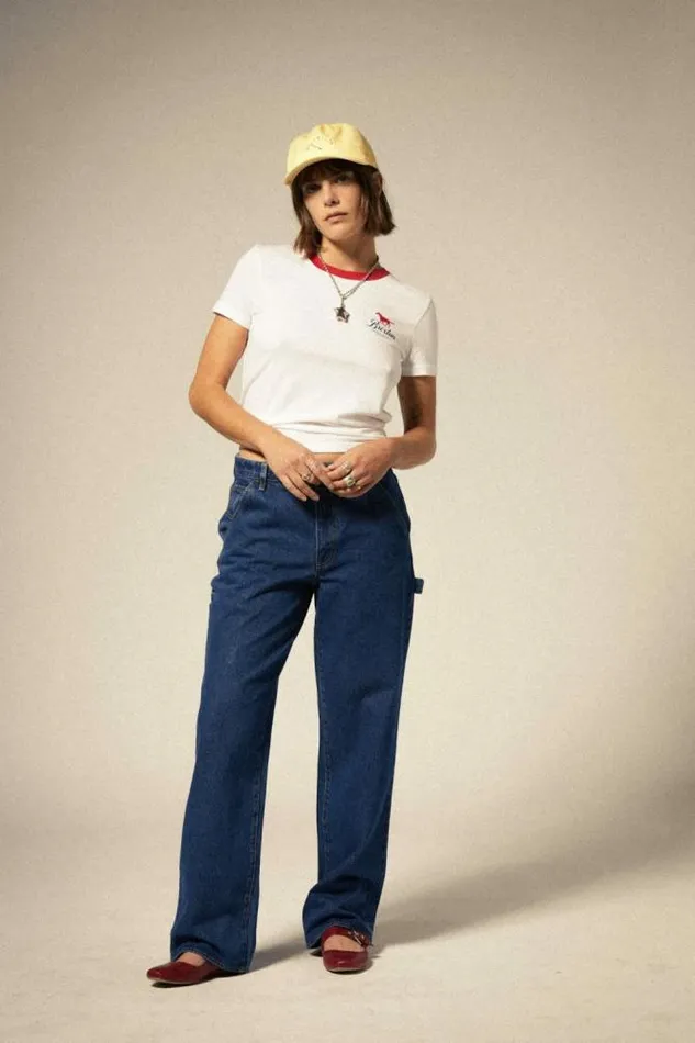 Women Leisure Activity Fitted Crew TShirt White Brixton Tops