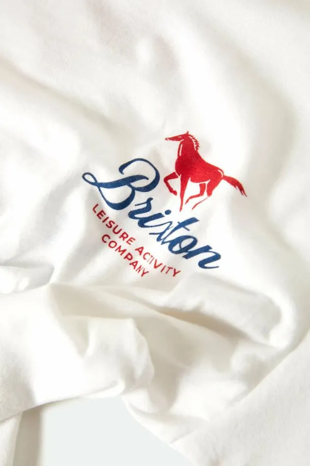 Women Leisure Activity Fitted Crew TShirt White Brixton Tops