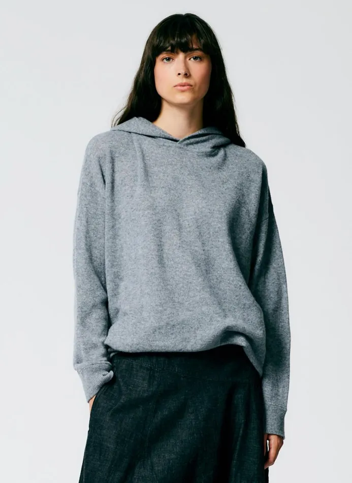 Women Leisure Sets Tibi Feather Weight Cashmere Easy Men039s Hoodie Heather Grey