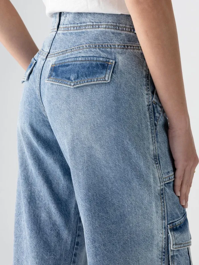 Women Level Up Standard Rise Denim Cargo Pant Digital Blue Sanctuary Clothing Pants Women Level Up Standard Rise Denim Cargo Pant Digital Blue Sanctuary Clothing Pants