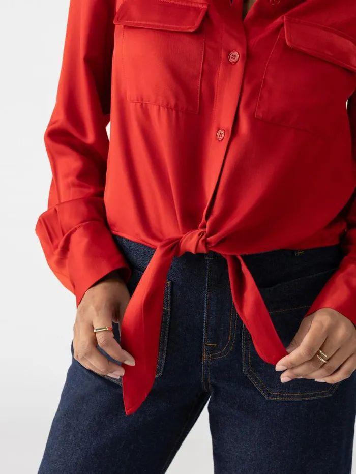Women Lifetime Shirt Cherry Red Sanctuary Clothing Tees and Tops