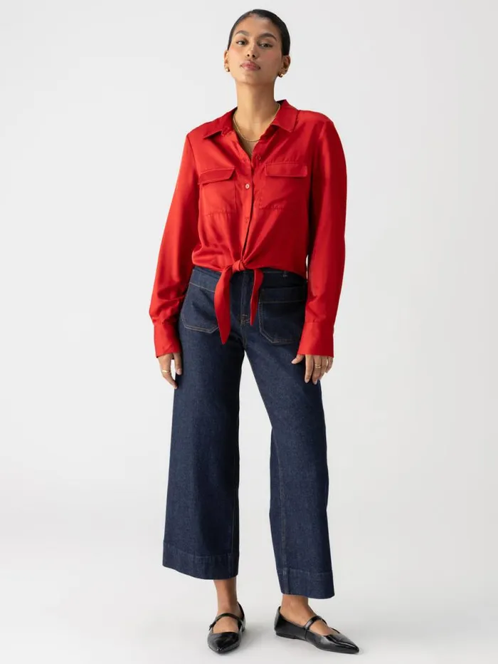 Women Lifetime Shirt Cherry Red Sanctuary Clothing Tees and Tops