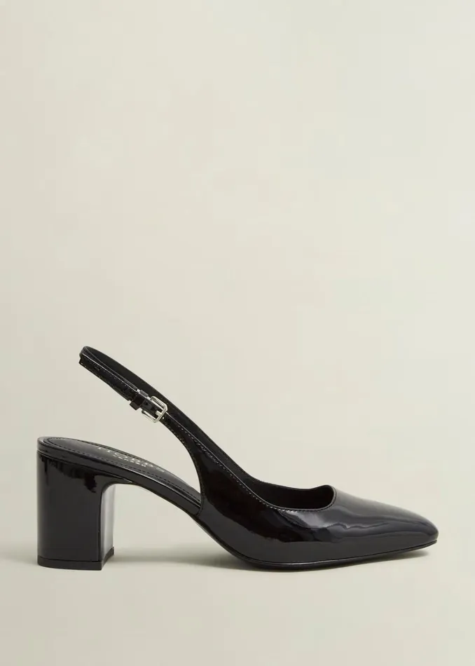 Women Lily Leather Slingbacks Black Hobbs Heels