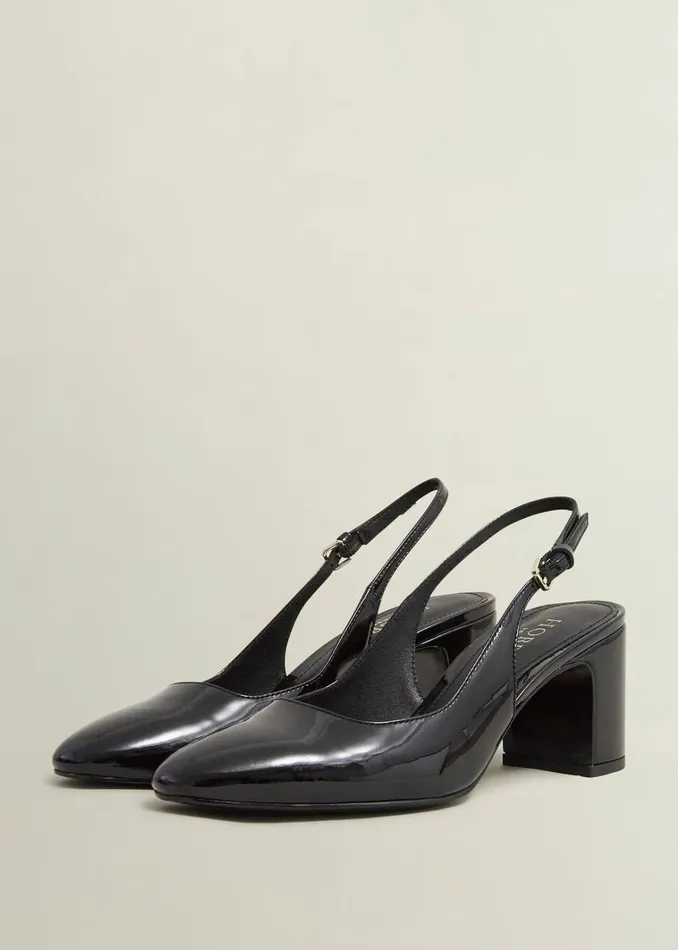 Women Lily Leather Slingbacks Black Hobbs Heels