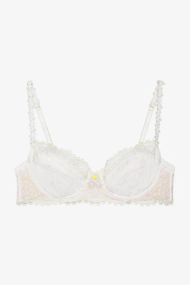Women Lingerie For Love and Lemons 3D Daisy Underwire Bra White Women Lingerie For Love and Lemons 3D Daisy Underwire Bra White