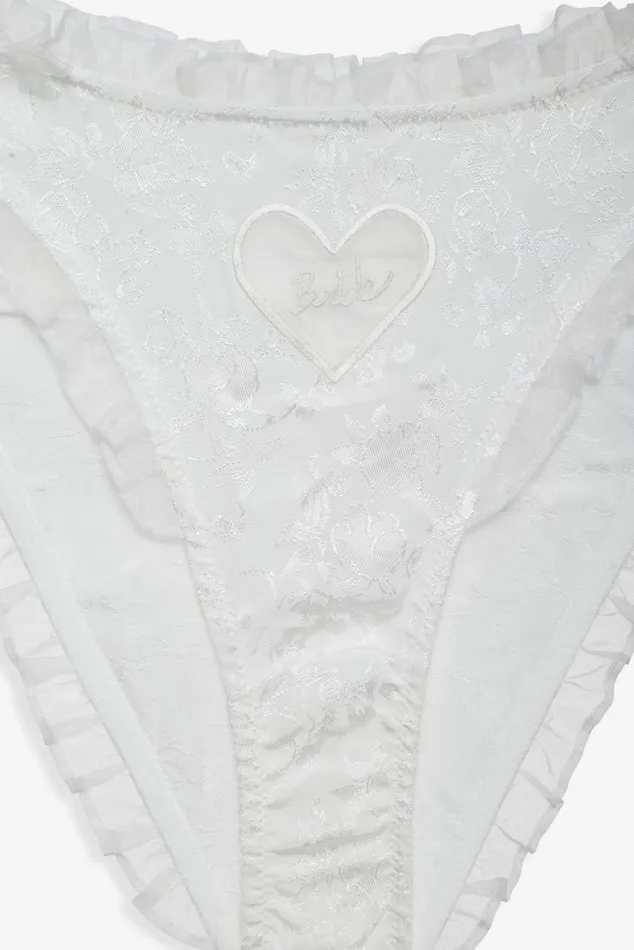Women Lingerie For Love and Lemons Bridal Thong Panty Set White Women Lingerie For Love and Lemons Bridal Thong Panty Set White