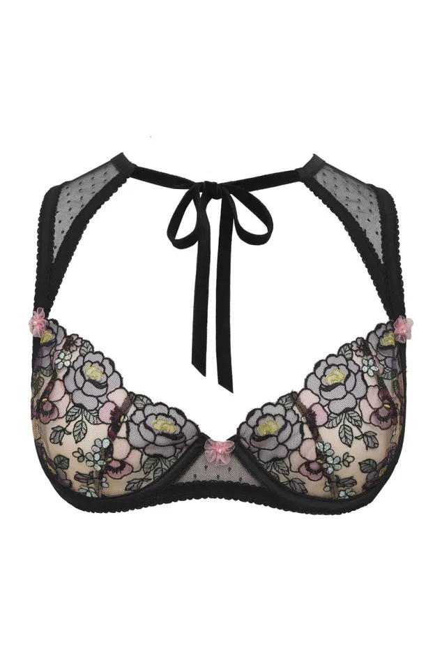 Women Lingerie For Love and Lemons Clara High Neck Underwire Bra Black Women Lingerie For Love and Lemons Clara High Neck Underwire Bra Black