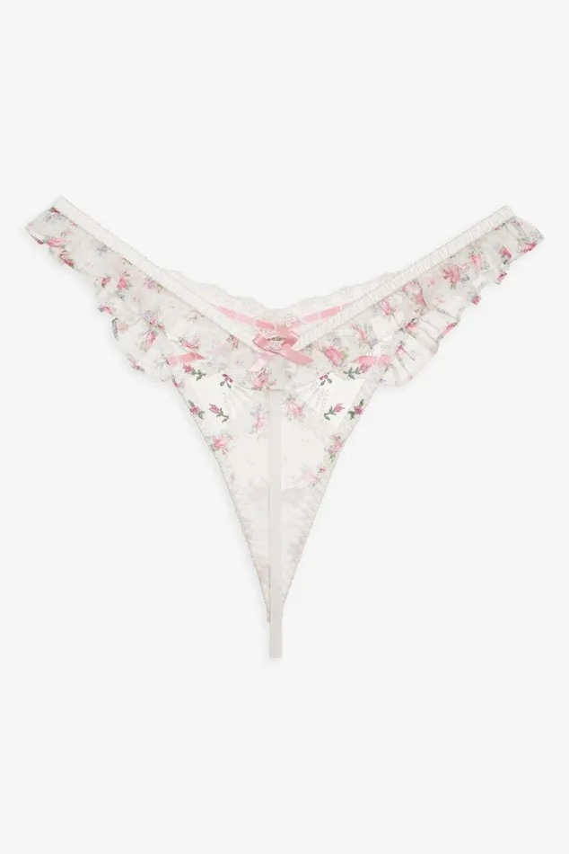 Women Lingerie For Love and Lemons Robin Thong Panty White Women Lingerie For Love and Lemons Robin Thong Panty White