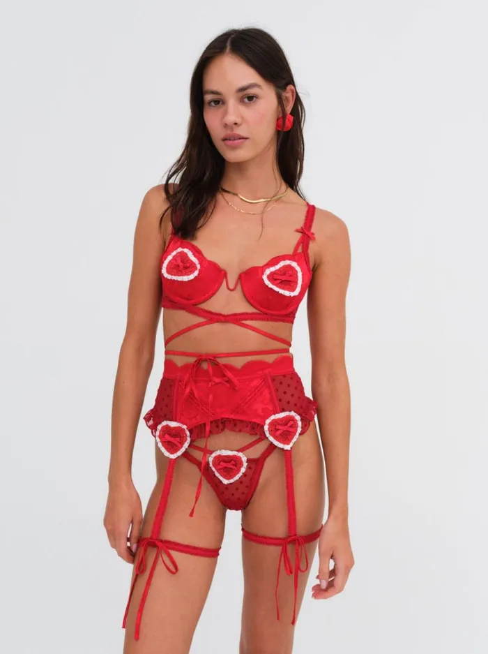 Women Lingerie For Love and Lemons Velma Underwire Bra Red Women Lingerie For Love and Lemons Velma Underwire Bra Red