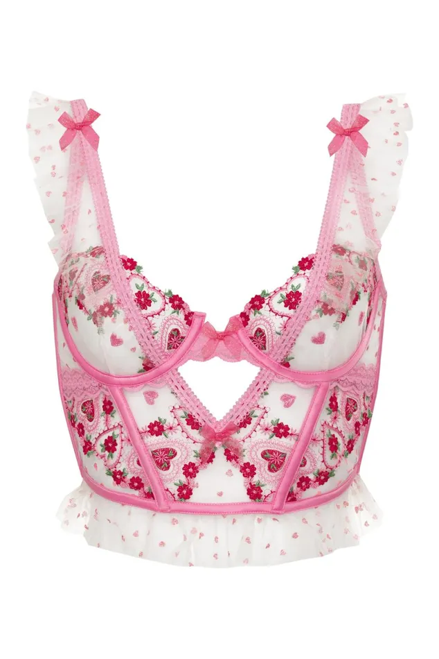 Women Lingerie For Love and Lemons Whimsical Garden Bustier Pink Women Lingerie For Love and Lemons Whimsical Garden Bustier Pink