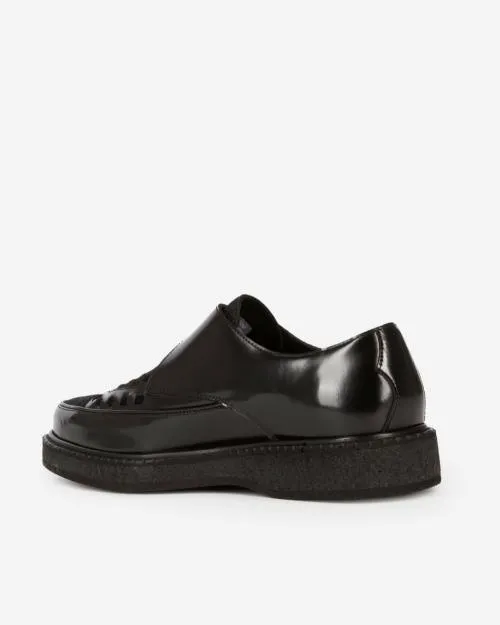 Women Loafers and Court Shoes The Kooples Black Leather And Ponyskin Effect Derbies Black