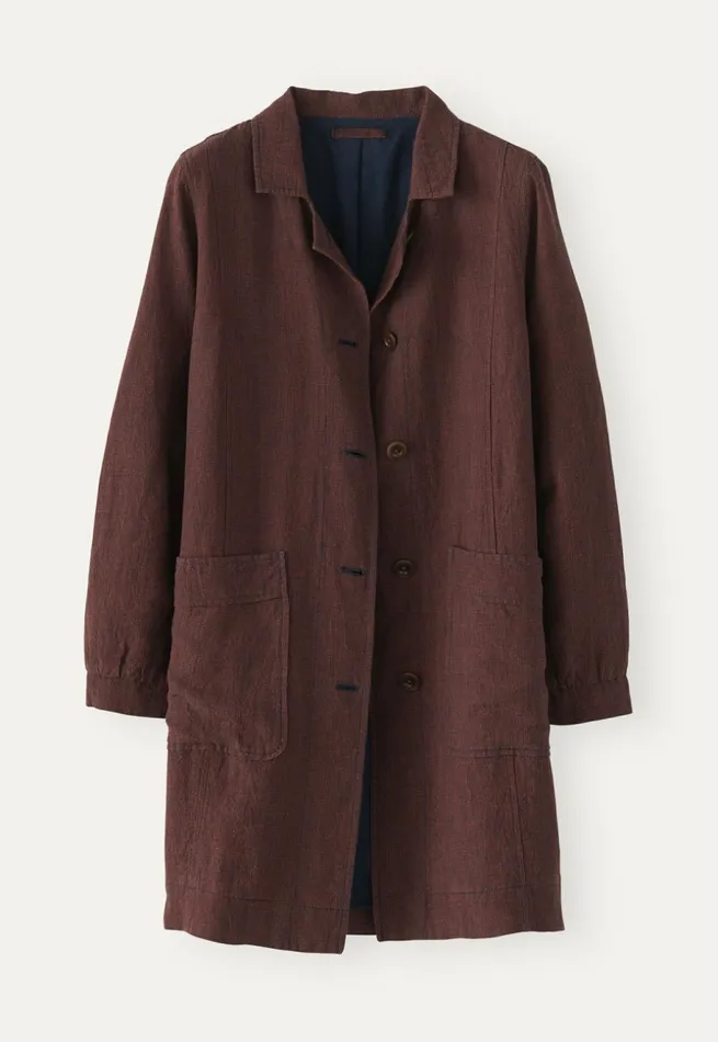 Women Long Jacket Chocolate Ink Poetry Fashion Jackets and Coats