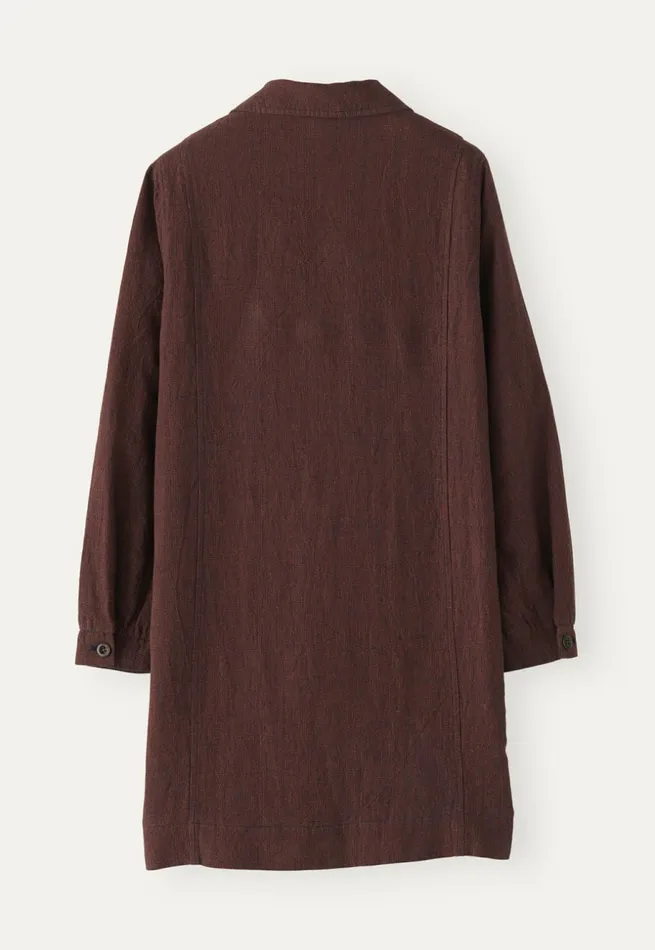 Women Long Jacket Chocolate Ink Poetry Fashion Jackets and Coats