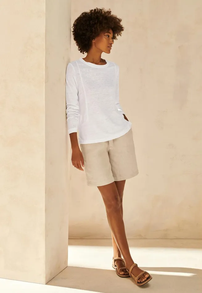 Women Longsleeve Top White Poetry Fashion TShirt and Tops