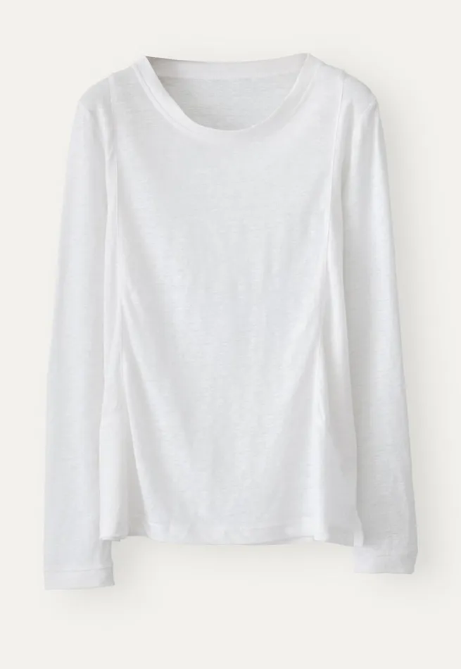 Women Longsleeve Top White Poetry Fashion TShirt and Tops