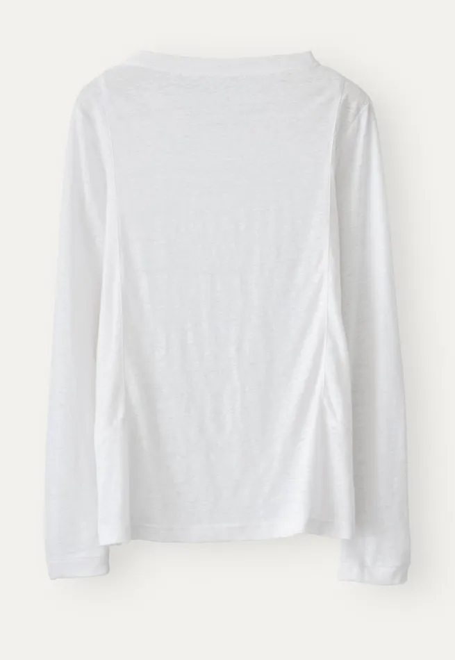 Women Longsleeve Top White Poetry Fashion TShirt and Tops