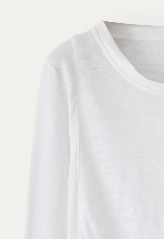 Women Longsleeve Top White Poetry Fashion TShirt and Tops