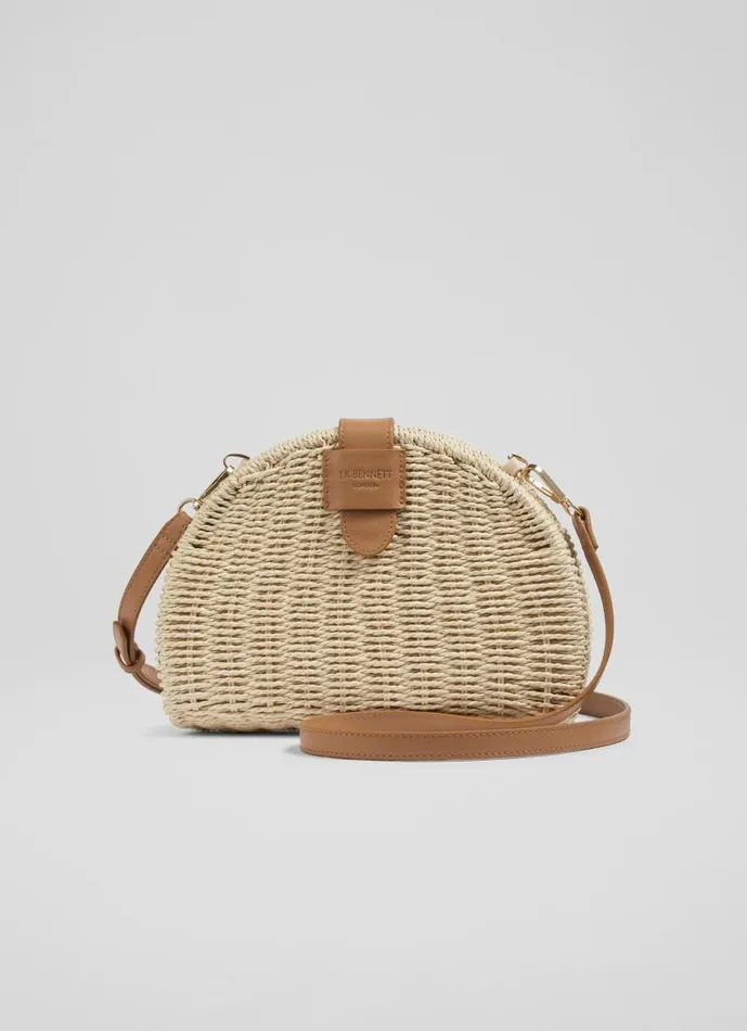 Women Lorena Cream Wicker Shoulder Bag LKBennett CrossBody Bags