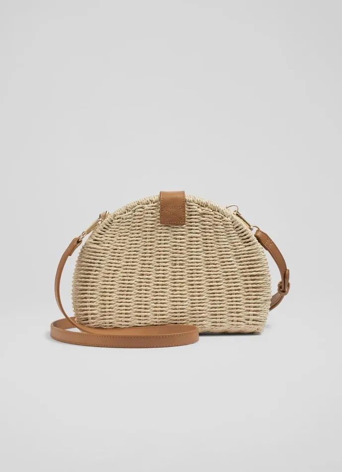 Women Lorena Cream Wicker Shoulder Bag LKBennett CrossBody Bags Women Lorena Cream Wicker Shoulder Bag LKBennett CrossBody Bags