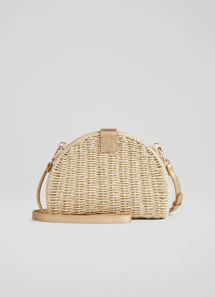 Women Lorena Natural Wicker Shoulder Bag LKBennett CrossBody Bags Women Lorena Natural Wicker Shoulder Bag LKBennett CrossBody Bags