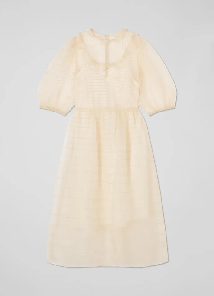 Women Maddie Cream Silk Organza Dress Ecru LKBennett Dresses Women Maddie Cream Silk Organza Dress Ecru LKBennett Dresses