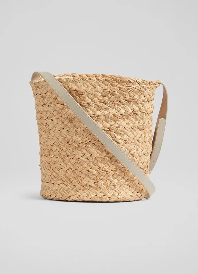 Women Mandy Natural Raffia Bucket Bag LKBennett Shoulder Bags Women Mandy Natural Raffia Bucket Bag LKBennett Shoulder Bags