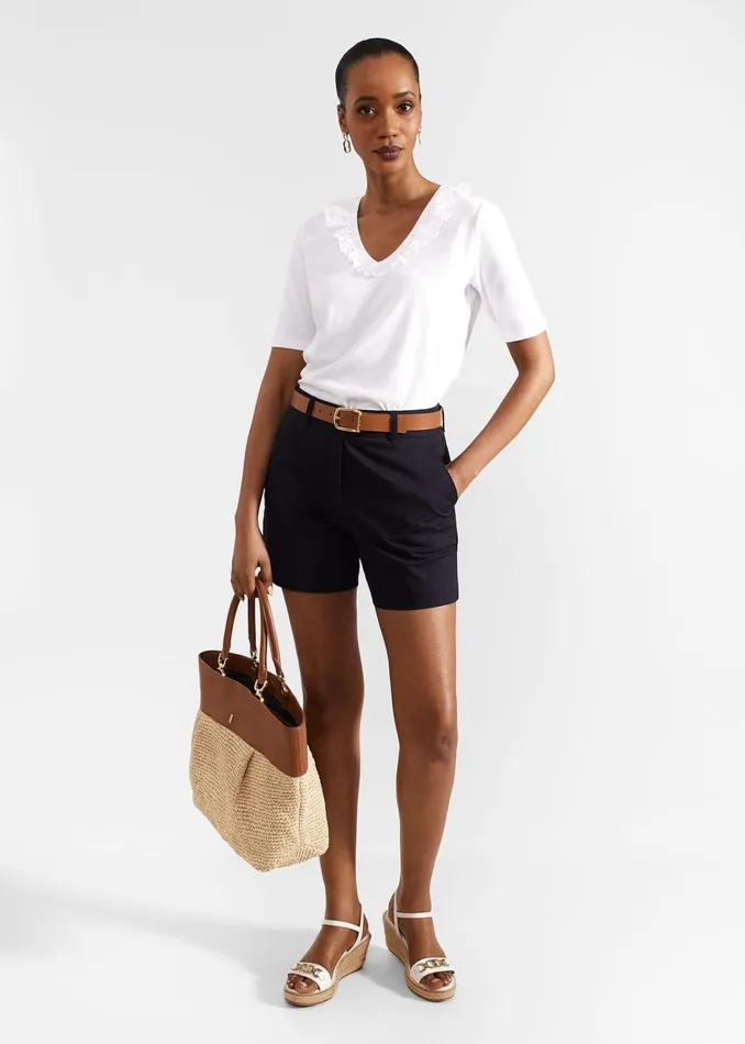 Women Mariella Cotton Broderie Top Hobbs White Hobbs Tops