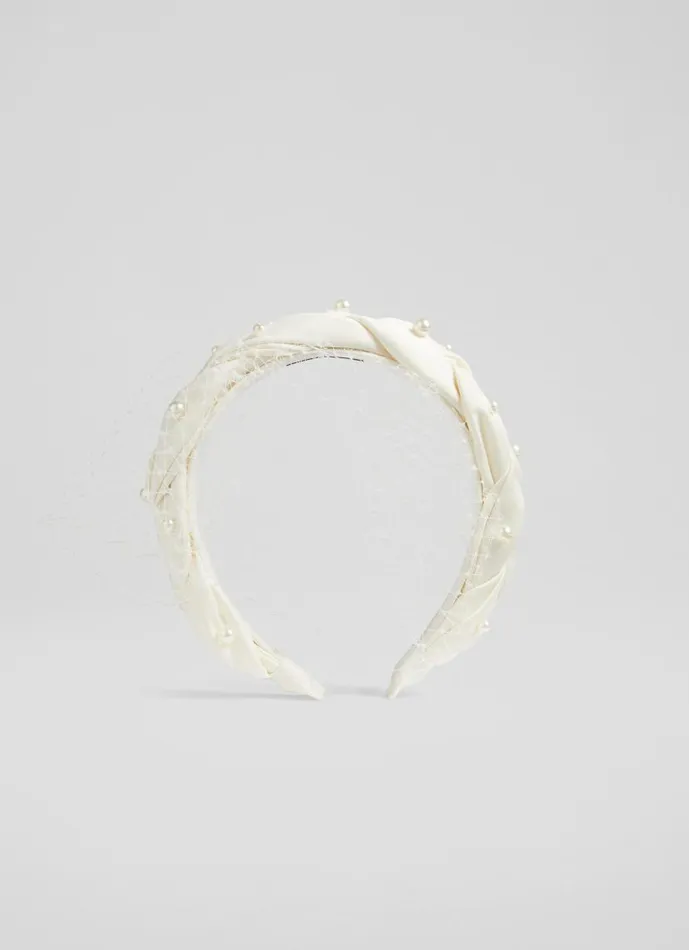 Women Melissa Ivory Plaited Headband Fascinator LKBennett Hair Accessories
