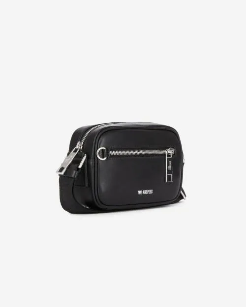 WomenMen Crossbody Bags The Kooples Small Black Leather Messenger Bag Black