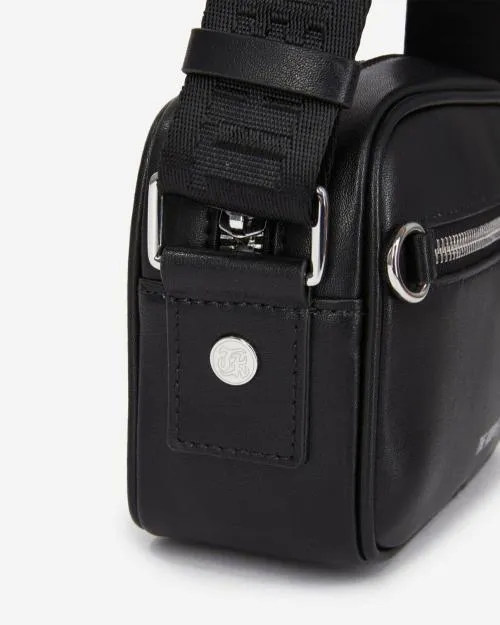 WomenMen Crossbody Bags The Kooples Small Black Leather Messenger Bag Black