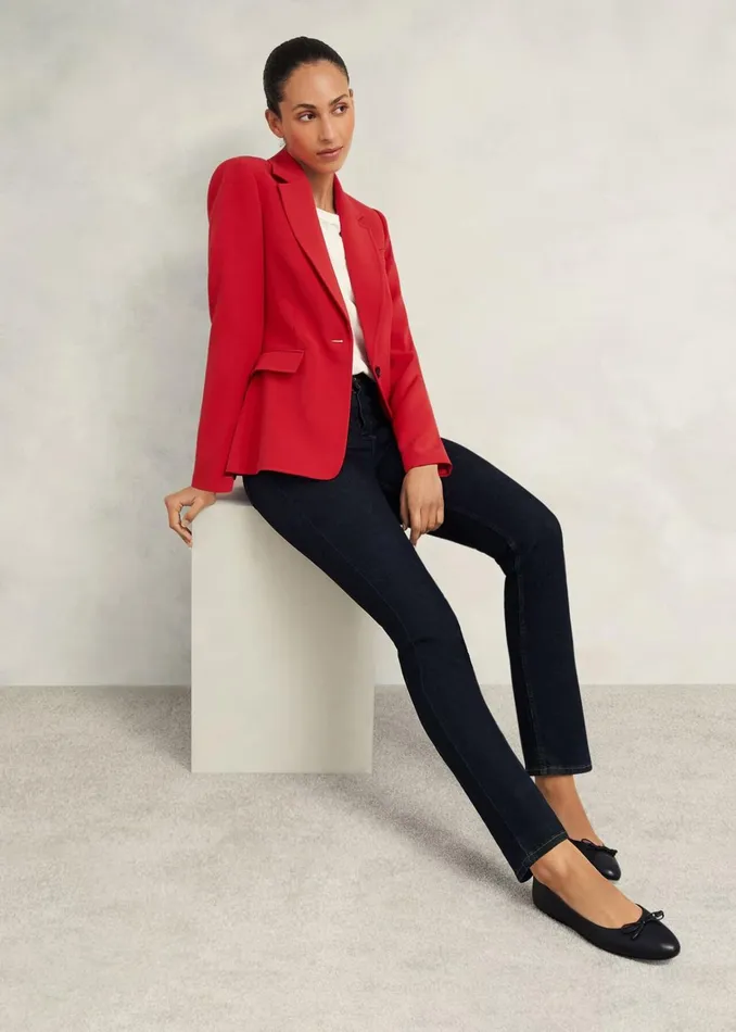 Women Miley Suit Jacket Begonia Red Hobbs Coats and Jackets