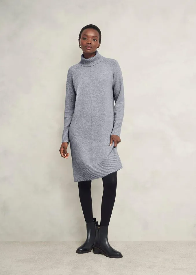 Women Nessa Knitted Dress With Alpaca Mid Grey Marl Hobbs Dresses and Jumpsuits Women Nessa Knitted Dress With Alpaca Mid Grey Marl Hobbs Dresses and Jumpsuits