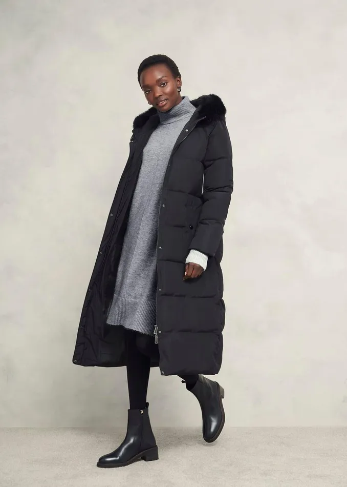 Women Nessa Knitted Dress With Alpaca Mid Grey Marl Hobbs Dresses and Jumpsuits