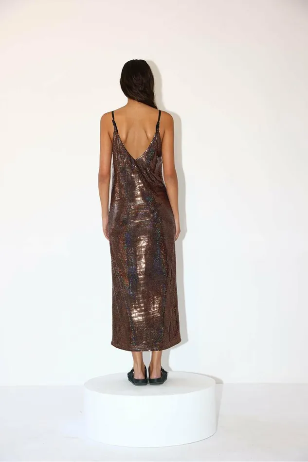 Women Night Out DODO BAR OR Hillie Dress Bronze