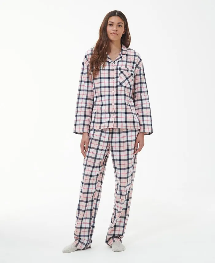 Women Nightwear Barbour Ellery Pyjama Set Pink Tartan