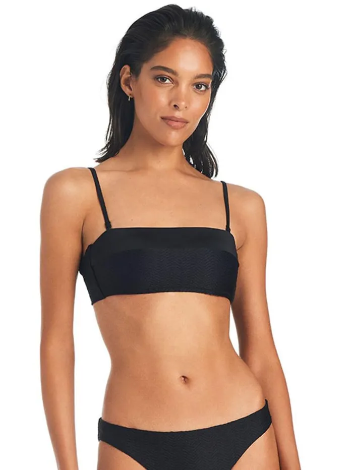 Women On The Water Texture Bandeau Bikini Top Black Sanctuary Clothing Swim Tops Women On The Water Texture Bandeau Bikini Top Black Sanctuary Clothing Swim Tops