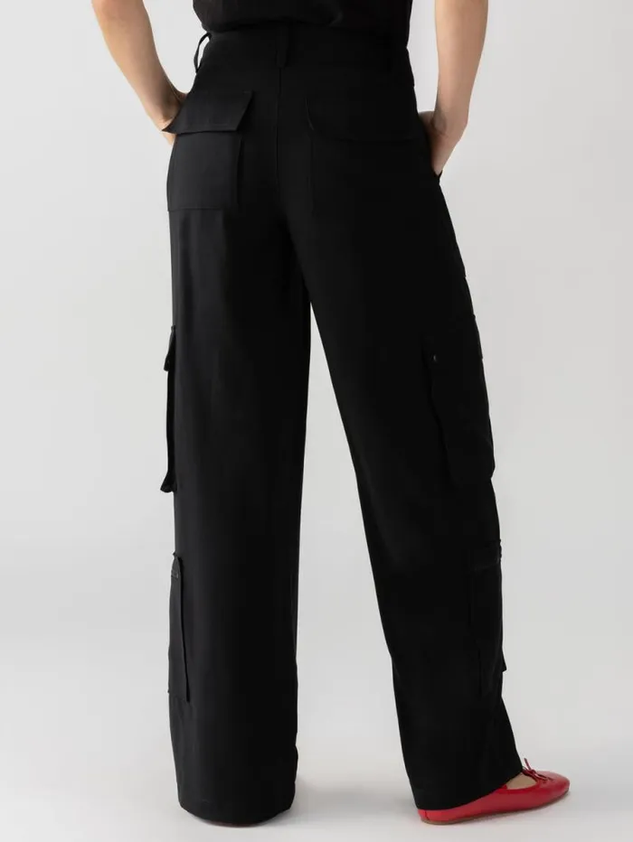 Women OTT SemiHigh Rise Cargo Pant Black Sanctuary Clothing Pants