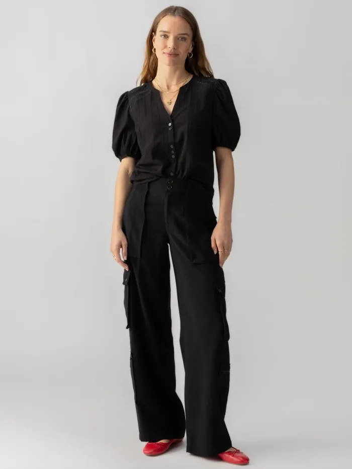 Women OTT SemiHigh Rise Cargo Pant Black Sanctuary Clothing Pants