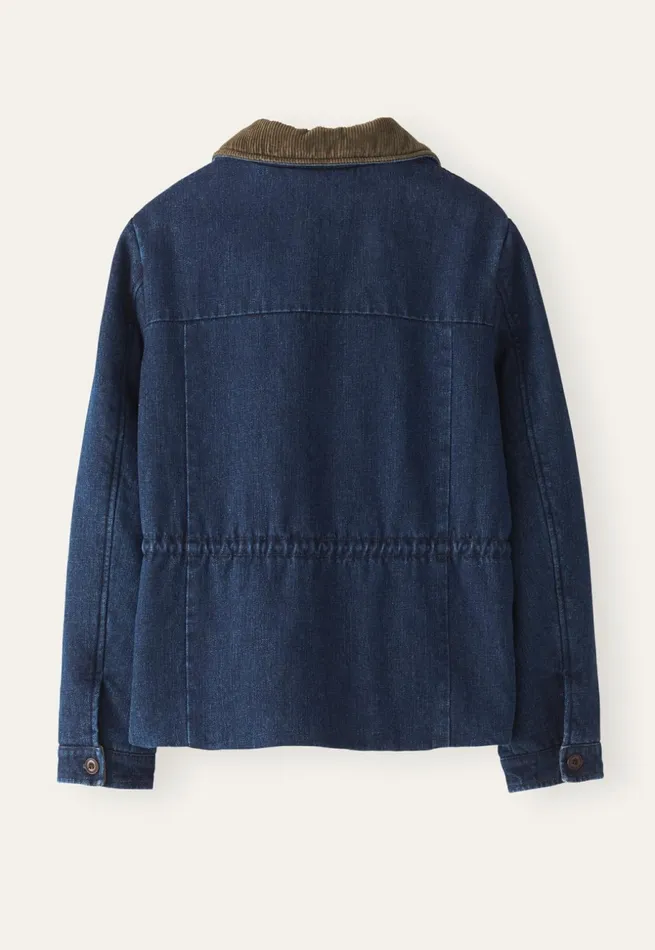 Women Padded Jacket Dark Denim Poetry Fashion Jackets and Coats