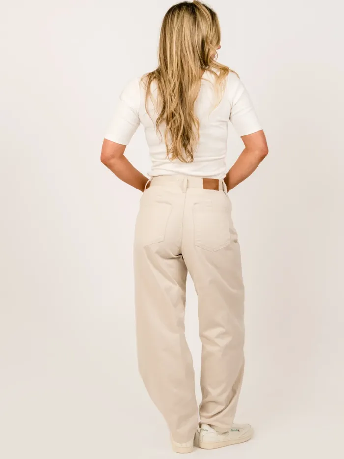 Women Pants Able Erin Relaxed Chino Pant Bone