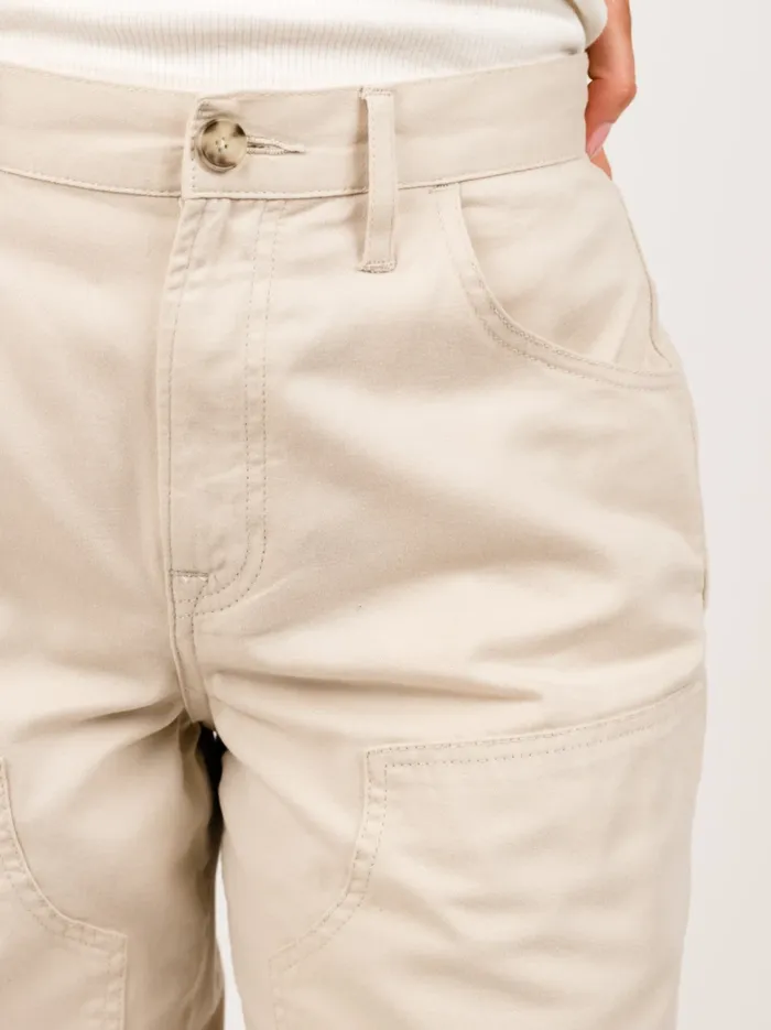 Women Pants Able Erin Relaxed Chino Pant Bone