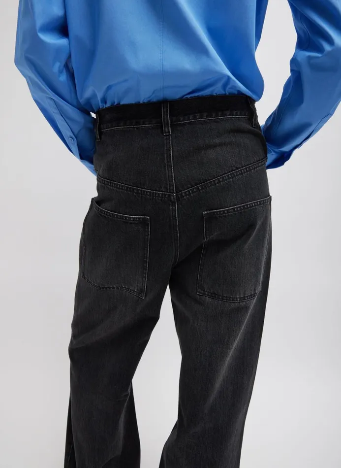 Women Pants and Shorts Tibi Vintage Black Denim Ryder Jean Vintage Black