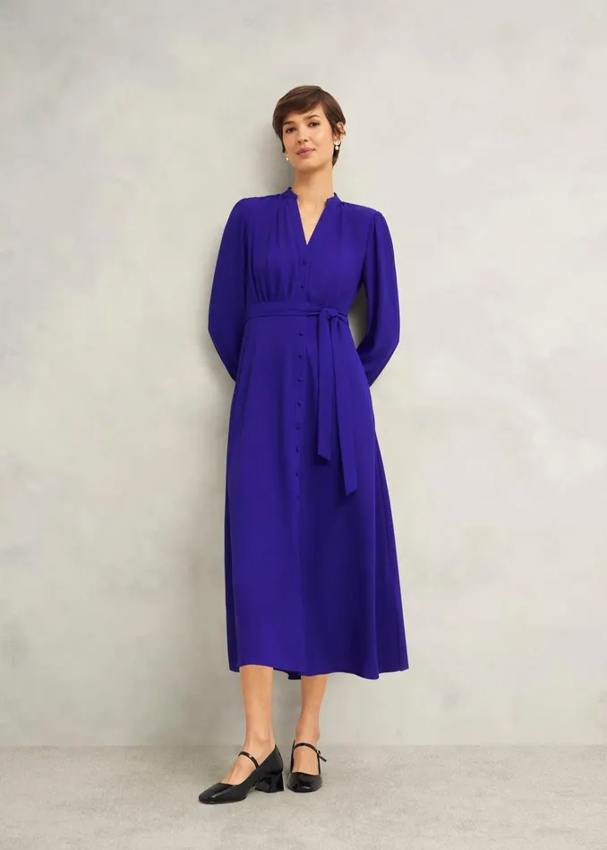 Women Peony Dress Cobalt Blue Hobbs Dresses and Jumpsuits