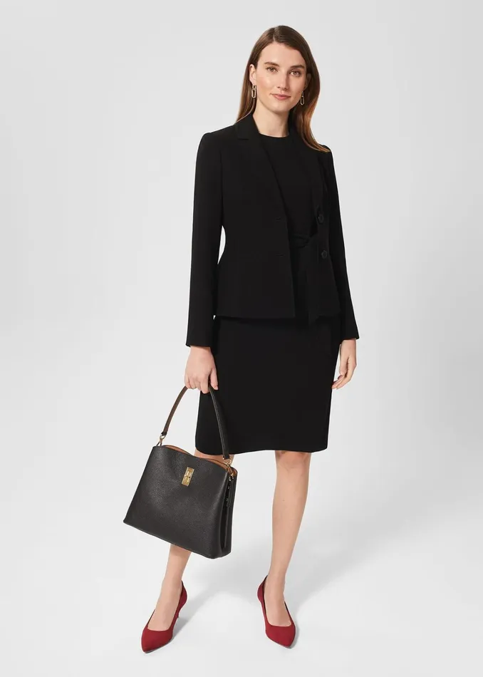 Women Petite Mel Dress Black Hobbs Suits and CoOrds