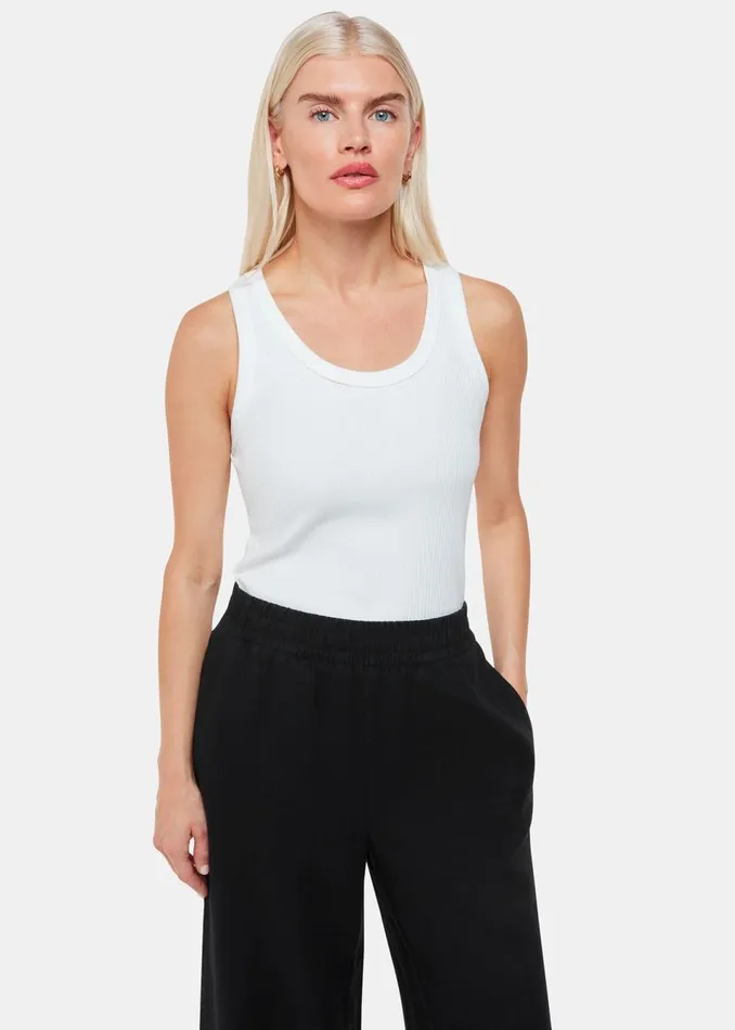 Women Petite Trousers and Jeans Whistles Black Petite Linen Pocket Trouser