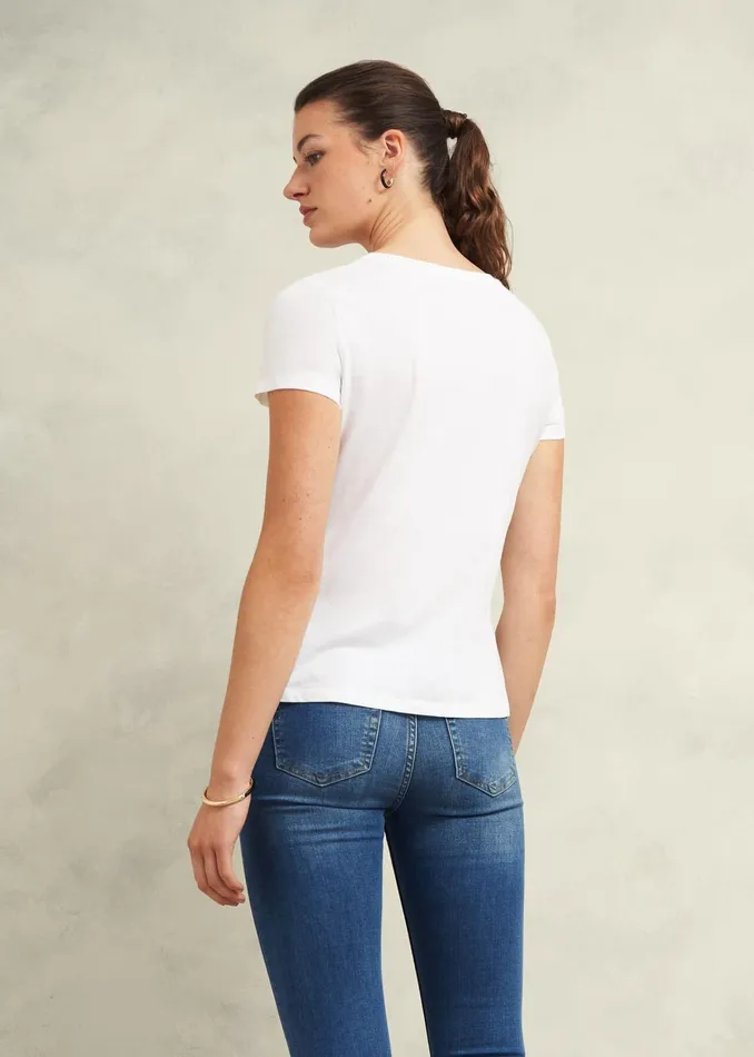 Women Pixie Cotton TShirt White Hobbs Tops
