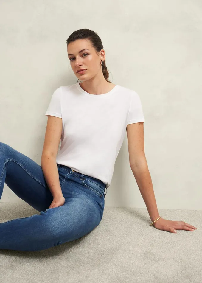 Women Pixie Cotton TShirt White Hobbs Tops
